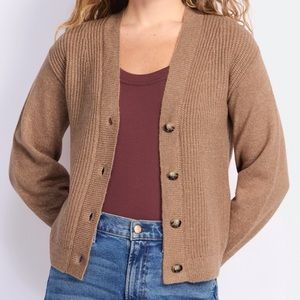 Market and Spruce Elena Ribbed Button Down Midi Cardigan